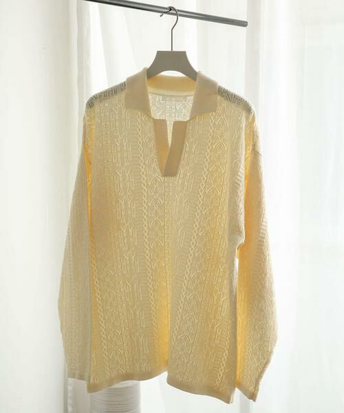 SENSE OF PLACE by URBAN RESEARCH / センスオブプレイス バイ アーバンリサーチ ニット・セーター | 『ユニセックス』レースアミニットポロシャツ | 詳細28