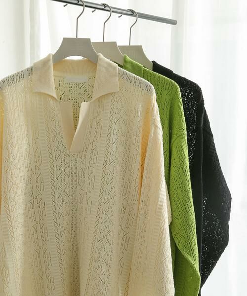 SENSE OF PLACE by URBAN RESEARCH / センスオブプレイス バイ アーバンリサーチ ニット・セーター | 『ユニセックス』レースアミニットポロシャツ | 詳細29