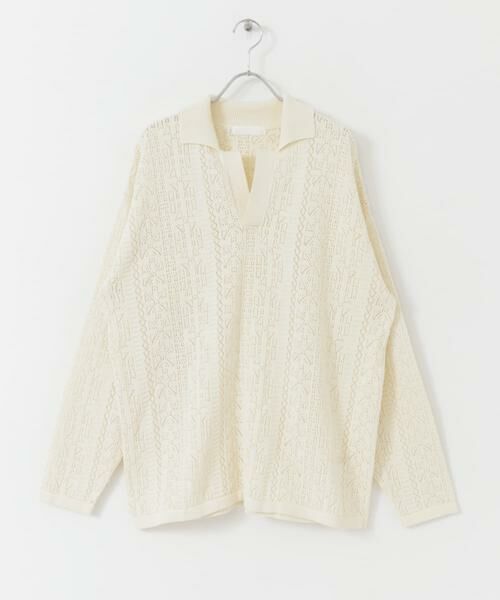 SENSE OF PLACE by URBAN RESEARCH / センスオブプレイス バイ アーバンリサーチ ニット・セーター | 『ユニセックス』レースアミニットポロシャツ | 詳細30