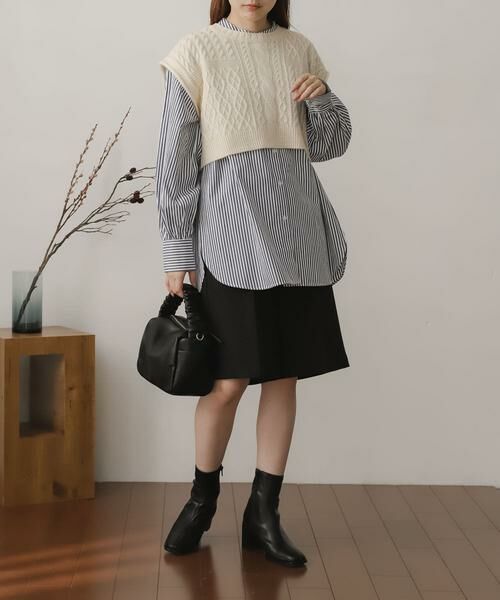 SENSE OF PLACE by URBAN RESEARCH / センスオブプレイス バイ アーバンリサーチ シャツ・ブラウス | ニットベストレイヤードシャツ | 詳細12