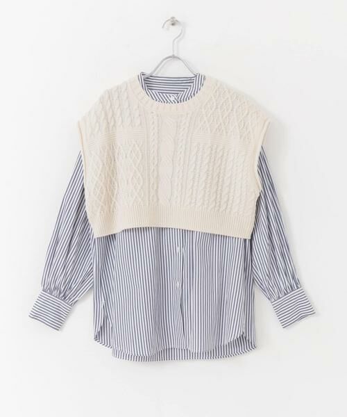 SENSE OF PLACE by URBAN RESEARCH / センスオブプレイス バイ アーバンリサーチ シャツ・ブラウス | ニットベストレイヤードシャツ | 詳細16