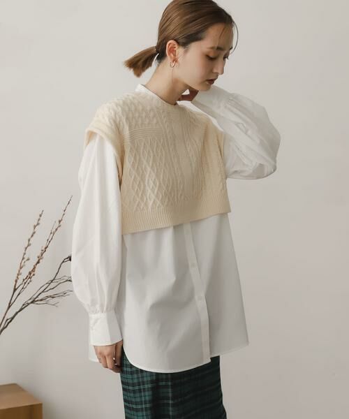 SENSE OF PLACE by URBAN RESEARCH / センスオブプレイス バイ アーバンリサーチ シャツ・ブラウス | ニットベストレイヤードシャツ | 詳細18
