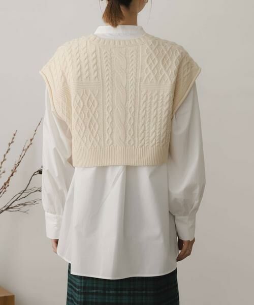 SENSE OF PLACE by URBAN RESEARCH / センスオブプレイス バイ アーバンリサーチ シャツ・ブラウス | ニットベストレイヤードシャツ | 詳細24