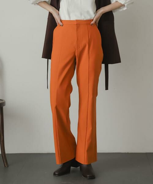 SENSE OF PLACE by URBAN RESEARCH / センスオブプレイス バイ アーバンリサーチ その他パンツ | ストレッチセミフレアパンツ(マスタード)