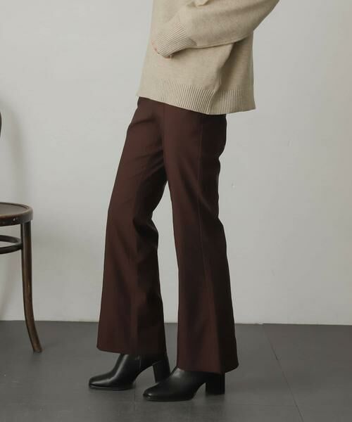 SENSE OF PLACE by URBAN RESEARCH / センスオブプレイス バイ アーバンリサーチ その他パンツ | ストレッチセミフレアパンツ(ブラウン)