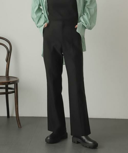 SENSE OF PLACE by URBAN RESEARCH / センスオブプレイス バイ アーバンリサーチ その他パンツ | ストレッチセミフレアパンツ(ブラック)