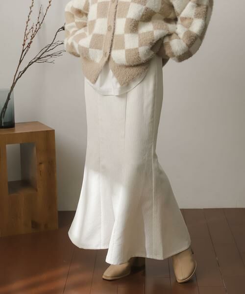 SENSE OF PLACE by URBAN RESEARCH / センスオブプレイス バイ アーバンリサーチ スカート | コーデュロイマーメイドスカート(アイボリー)