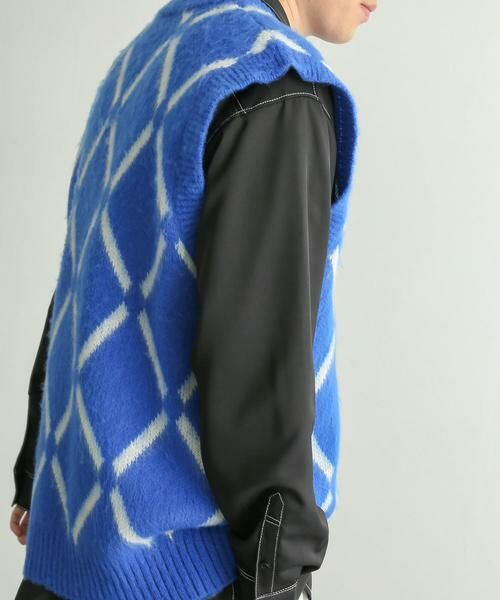 SENSE OF PLACE by URBAN RESEARCH / センスオブプレイス バイ アーバンリサーチ ベスト | 『ユニセックス』モヘアライクウィンドウペンVネックベスト | 詳細5