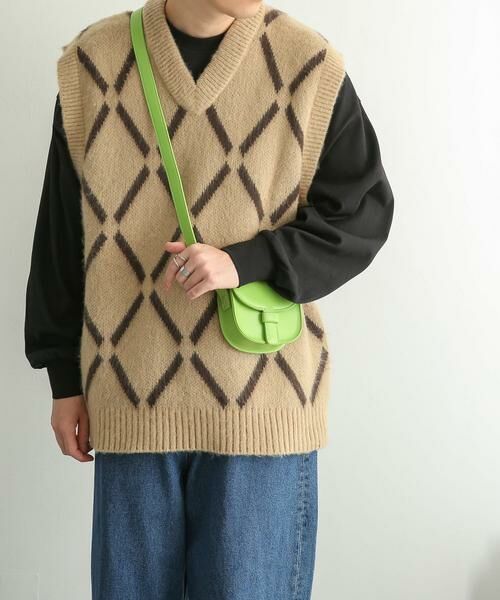 SENSE OF PLACE by URBAN RESEARCH / センスオブプレイス バイ アーバンリサーチ ベスト | 『ユニセックス』モヘアライクウィンドウペンVネックベスト | 詳細18