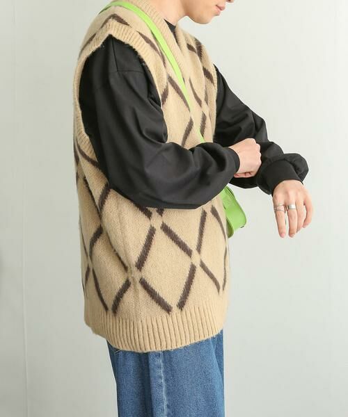 SENSE OF PLACE by URBAN RESEARCH / センスオブプレイス バイ アーバンリサーチ ベスト | 『ユニセックス』モヘアライクウィンドウペンVネックベスト | 詳細19