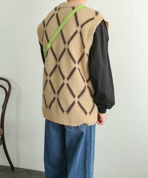 SENSE OF PLACE by URBAN RESEARCH / センスオブプレイス バイ アーバンリサーチ ベスト | 『ユニセックス』モヘアライクウィンドウペンVネックベスト | 詳細20