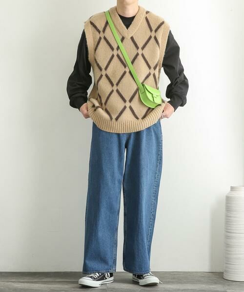 SENSE OF PLACE by URBAN RESEARCH / センスオブプレイス バイ アーバンリサーチ ベスト | 『ユニセックス』モヘアライクウィンドウペンVネックベスト | 詳細21