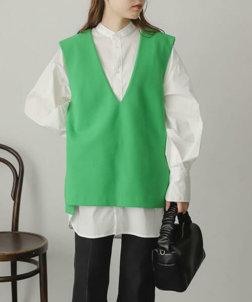 SENSE OF PLACE by URBAN RESEARCH / センスオブプレイス バイ アーバンリサーチ ベスト | ウールライクジャージVネックジレ | 詳細1