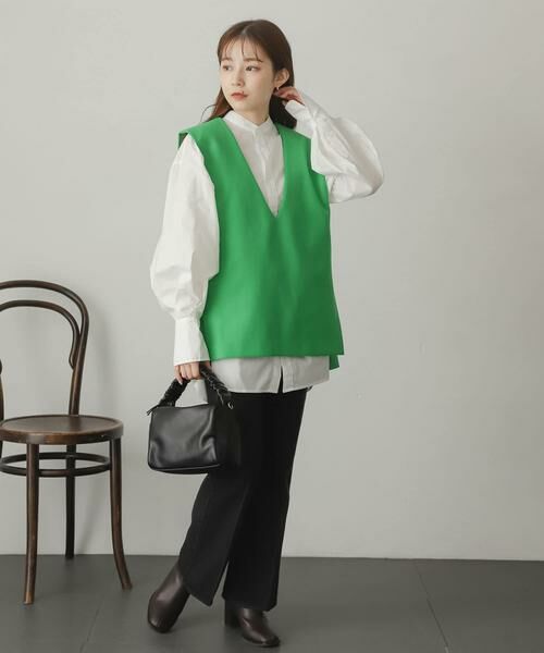 SENSE OF PLACE by URBAN RESEARCH / センスオブプレイス バイ アーバンリサーチ ベスト | ウールライクジャージVネックジレ | 詳細4