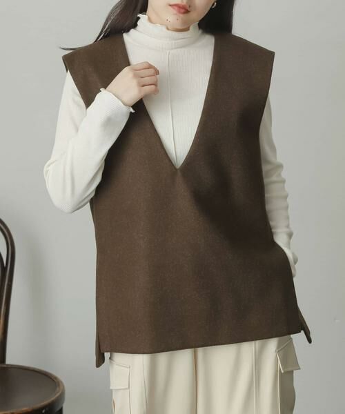 SENSE OF PLACE by URBAN RESEARCH / センスオブプレイス バイ アーバンリサーチ ベスト | ウールライクジャージVネックジレ | 詳細10