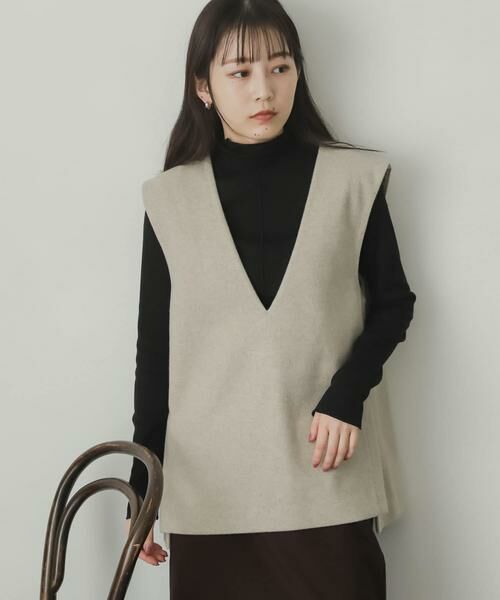 SENSE OF PLACE by URBAN RESEARCH / センスオブプレイス バイ アーバンリサーチ ベスト | ウールライクジャージVネックジレ | 詳細25