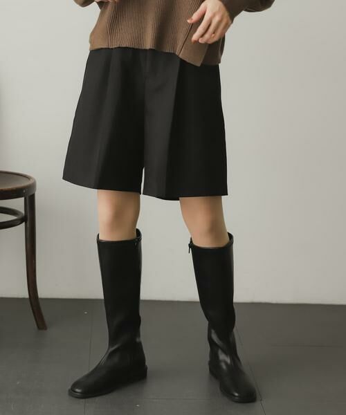 SENSE OF PLACE by URBAN RESEARCH / センスオブプレイス バイ アーバンリサーチ その他パンツ | ウールライクバミューダパンツ(ブラック)