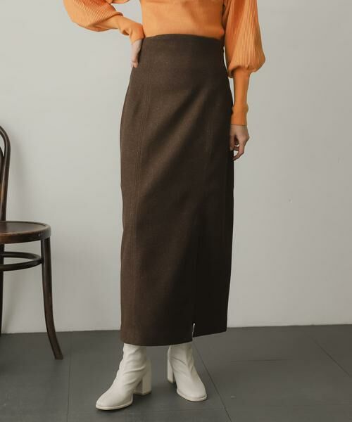 SENSE OF PLACE by URBAN RESEARCH / センスオブプレイス バイ アーバンリサーチ スカート | ウールライクジャージタイトスリットスカート | 詳細18