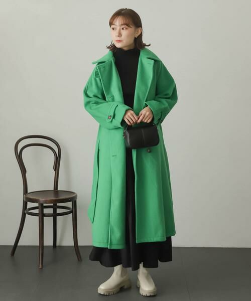 SENSE OF PLACE by URBAN RESEARCH / センスオブプレイス バイ アーバンリサーチ ステンカラーコート | ウールライク2WAYステンカラーロングコート | 詳細6