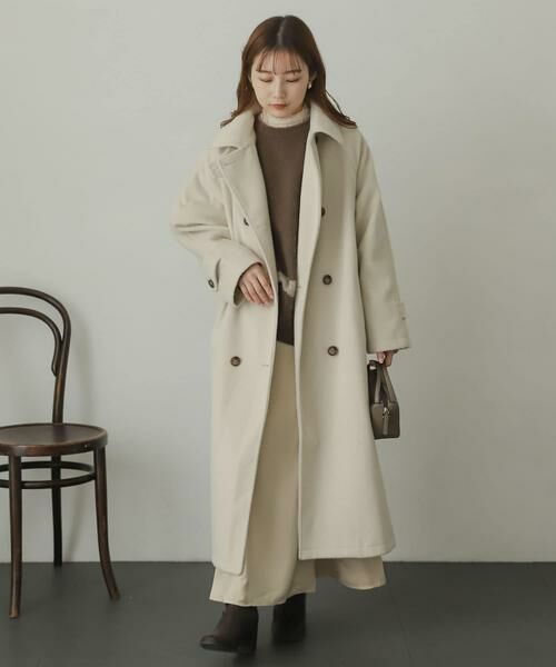 SENSE OF PLACE by URBAN RESEARCH / センスオブプレイス バイ アーバンリサーチ ステンカラーコート | ウールライク2WAYステンカラーロングコート | 詳細25