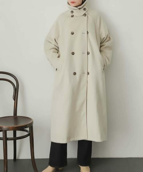 SENSE OF PLACE by URBAN RESEARCH / センスオブプレイス バイ アーバンリサーチ ステンカラーコート | ウールライク2WAYステンカラーロングコート | 詳細15