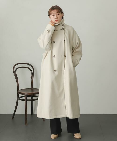 SENSE OF PLACE by URBAN RESEARCH / センスオブプレイス バイ アーバンリサーチ ステンカラーコート | ウールライク2WAYステンカラーロングコート | 詳細17