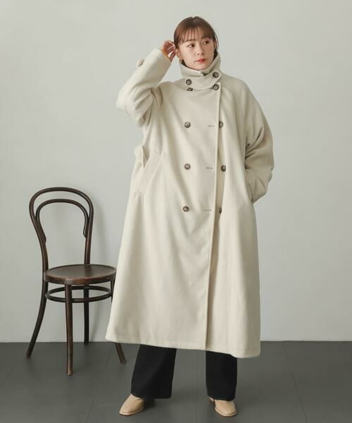 SENSE OF PLACE by URBAN RESEARCH / センスオブプレイス バイ アーバンリサーチ ステンカラーコート | ウールライク2WAYステンカラーロングコート | 詳細18