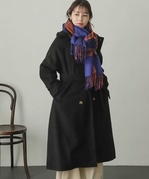 SENSE OF PLACE by URBAN RESEARCH / センスオブプレイス バイ アーバンリサーチ ステンカラーコート | ウールライク2WAYステンカラーロングコート | 詳細29