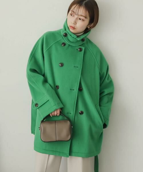 SENSE OF PLACE by URBAN RESEARCH / センスオブプレイス バイ アーバンリサーチ ステンカラーコート | ウールライク2WAYステンカラーミドルコート | 詳細2