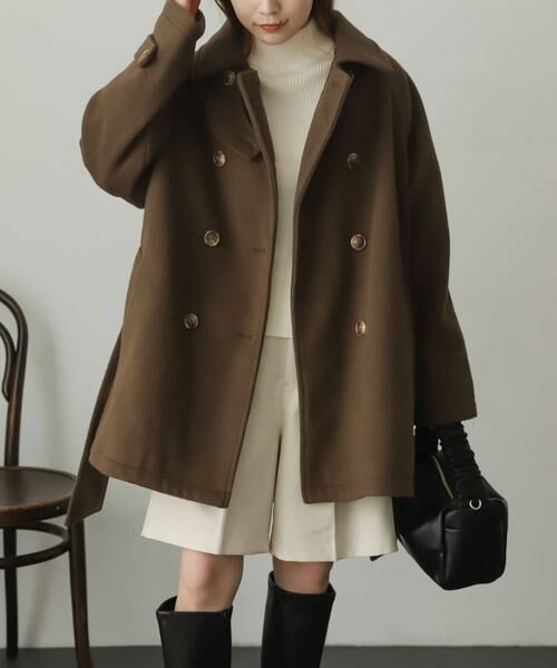 SENSE OF PLACE by URBAN RESEARCH / センスオブプレイス バイ アーバンリサーチ ステンカラーコート | ウールライク2WAYステンカラーミドルコート | 詳細9