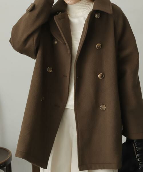 SENSE OF PLACE by URBAN RESEARCH / センスオブプレイス バイ アーバンリサーチ ステンカラーコート | ウールライク2WAYステンカラーミドルコート | 詳細10