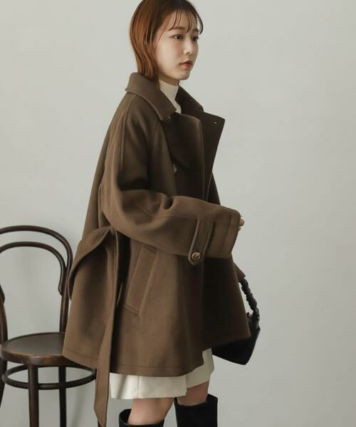 SENSE OF PLACE by URBAN RESEARCH / センスオブプレイス バイ アーバンリサーチ ステンカラーコート | ウールライク2WAYステンカラーミドルコート | 詳細11