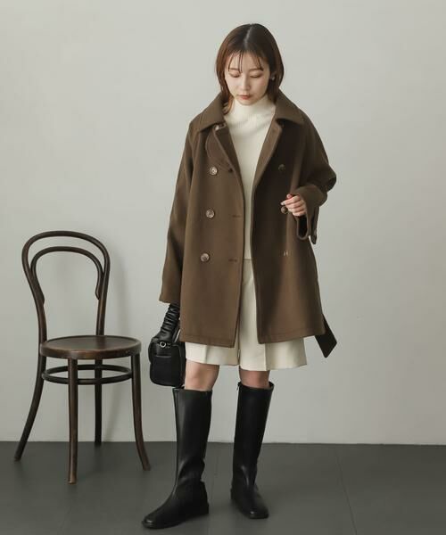 SENSE OF PLACE by URBAN RESEARCH / センスオブプレイス バイ アーバンリサーチ ステンカラーコート | ウールライク2WAYステンカラーミドルコート | 詳細15