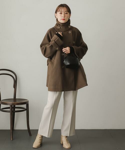 SENSE OF PLACE by URBAN RESEARCH / センスオブプレイス バイ アーバンリサーチ ステンカラーコート | ウールライク2WAYステンカラーミドルコート | 詳細17