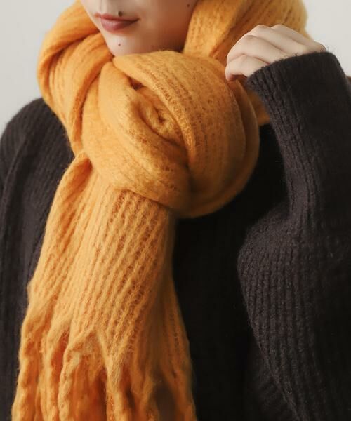 SENSE OF PLACE by URBAN RESEARCH / センスオブプレイス バイ アーバンリサーチ マフラー・ショール・スヌード・ストール | ビッグフリンジニットストール | 詳細1