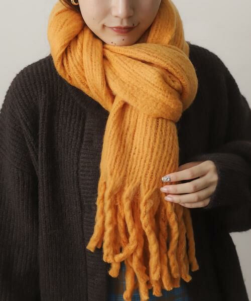 SENSE OF PLACE by URBAN RESEARCH / センスオブプレイス バイ アーバンリサーチ マフラー・ショール・スヌード・ストール | ビッグフリンジニットストール | 詳細2