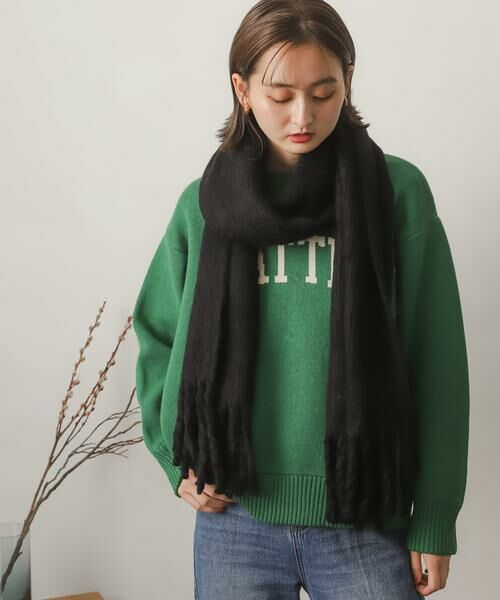 SENSE OF PLACE by URBAN RESEARCH / センスオブプレイス バイ アーバンリサーチ マフラー・ショール・スヌード・ストール | ビッグフリンジニットストール | 詳細11