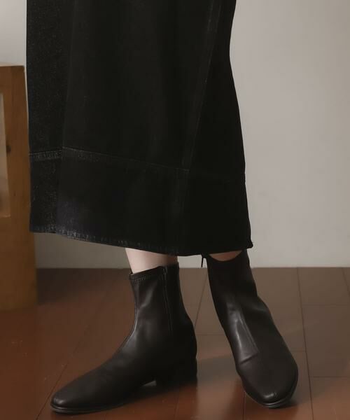 SENSE OF PLACE by URBAN RESEARCH / センスオブプレイス バイ アーバンリサーチ ブーツ（ショート丈） | スクエアトウセンターシームストレッチローブーツ | 詳細1