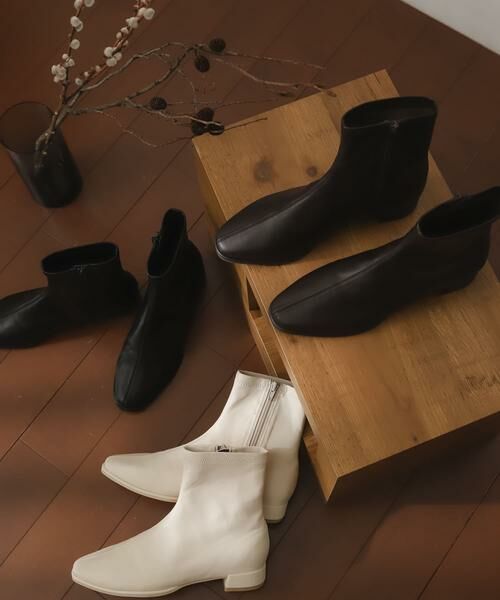 SENSE OF PLACE by URBAN RESEARCH / センスオブプレイス バイ アーバンリサーチ ブーツ（ショート丈） | スクエアトウセンターシームストレッチローブーツ | 詳細6