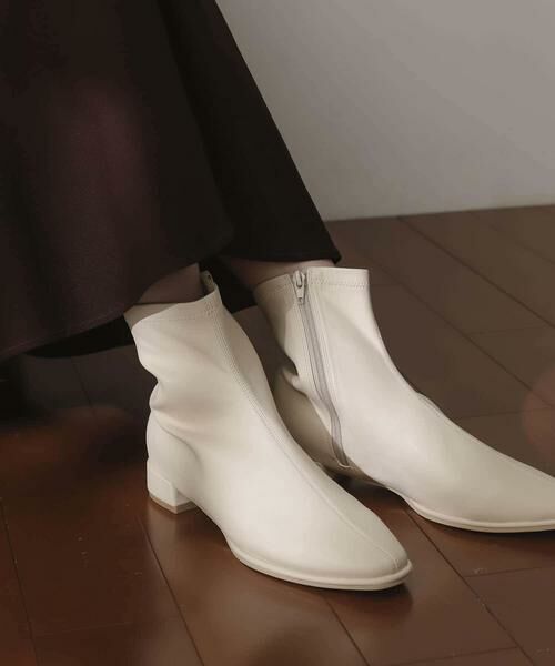 SENSE OF PLACE by URBAN RESEARCH / センスオブプレイス バイ アーバンリサーチ ブーツ（ショート丈） | スクエアトウセンターシームストレッチローブーツ | 詳細10