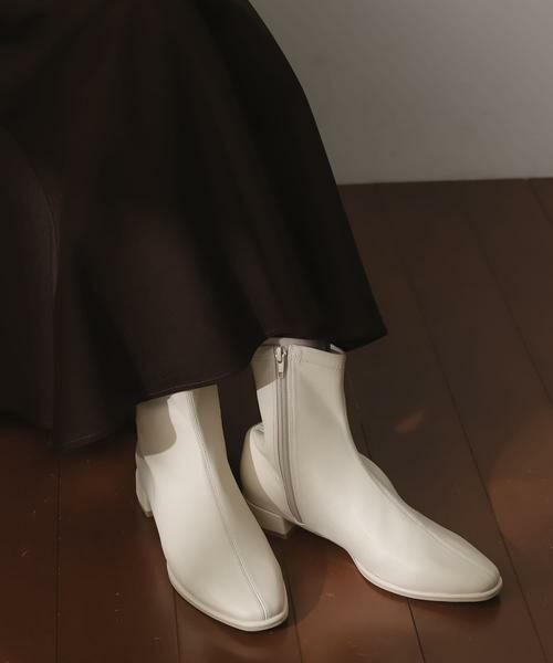 SENSE OF PLACE by URBAN RESEARCH / センスオブプレイス バイ アーバンリサーチ ブーツ（ショート丈） | スクエアトウセンターシームストレッチローブーツ | 詳細11