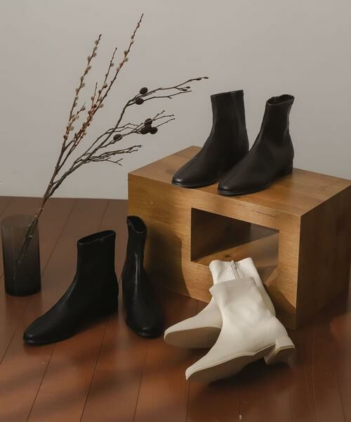 SENSE OF PLACE by URBAN RESEARCH / センスオブプレイス バイ アーバンリサーチ ブーツ（ショート丈） | スクエアトウセンターシームストレッチローブーツ | 詳細14