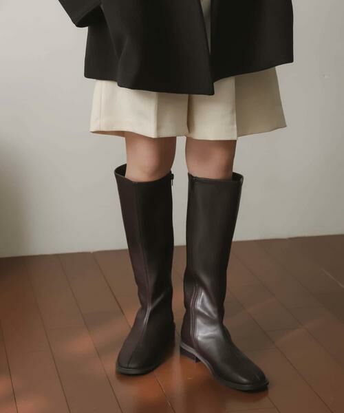 SENSE OF PLACE by URBAN RESEARCH / センスオブプレイス バイ アーバンリサーチ ブーツ（ショート丈） | スクエアトウセンターシームロングブーツ | 詳細1