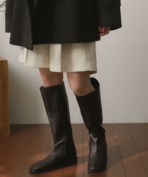 SENSE OF PLACE by URBAN RESEARCH / センスオブプレイス バイ アーバンリサーチ ブーツ（ショート丈） | スクエアトウセンターシームロングブーツ | 詳細2