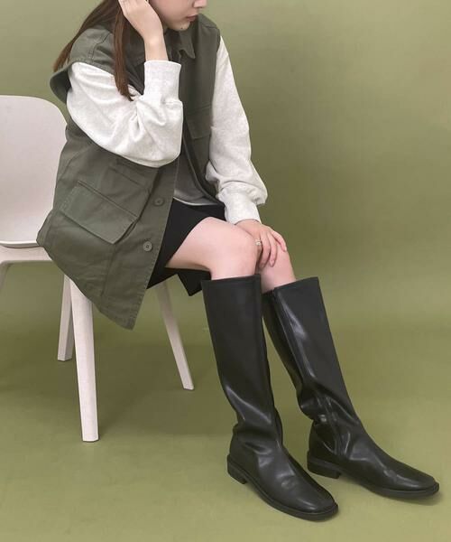 SENSE OF PLACE by URBAN RESEARCH / センスオブプレイス バイ アーバンリサーチ ブーツ（ショート丈） | スクエアトウセンターシームロングブーツ | 詳細11