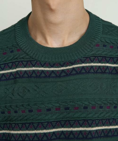 SENSE OF PLACE by URBAN RESEARCH / センスオブプレイス バイ アーバンリサーチ ニット・セーター | 『イージーケア』マルチジャガードセーター | 詳細16