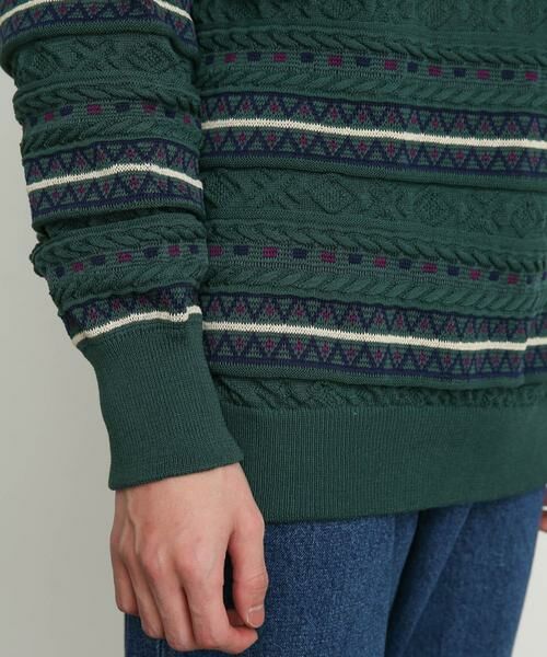 SENSE OF PLACE by URBAN RESEARCH / センスオブプレイス バイ アーバンリサーチ ニット・セーター | 『イージーケア』マルチジャガードセーター | 詳細18