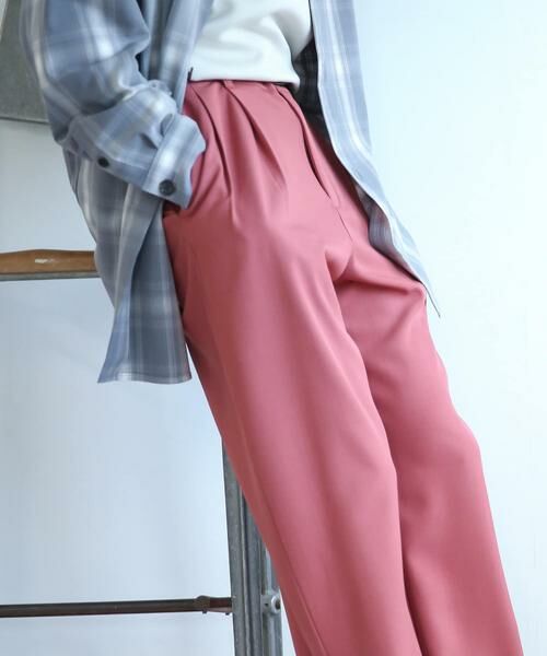 SENSE OF PLACE by URBAN RESEARCH / センスオブプレイス バイ アーバンリサーチ その他パンツ | 『セットアップ対応』『イージーケア』ダブルタックワイドスラックス | 詳細8