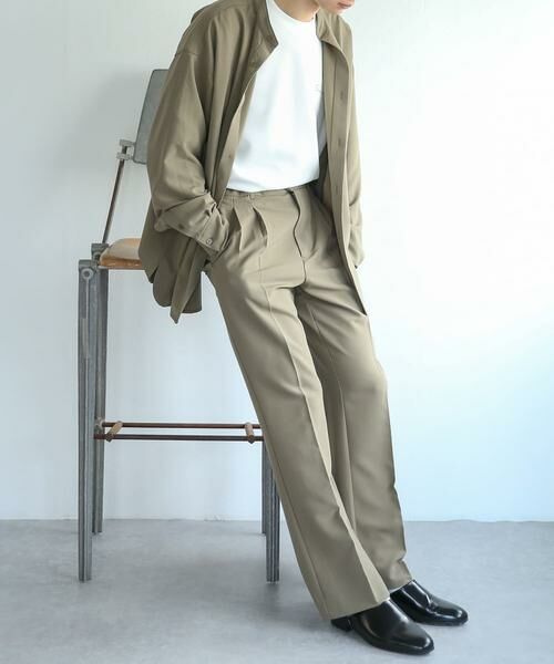SENSE OF PLACE by URBAN RESEARCH / センスオブプレイス バイ アーバンリサーチ その他パンツ | 『セットアップ対応』 『イージーケア』タックセンタープレスストレートスラックス | 詳細1
