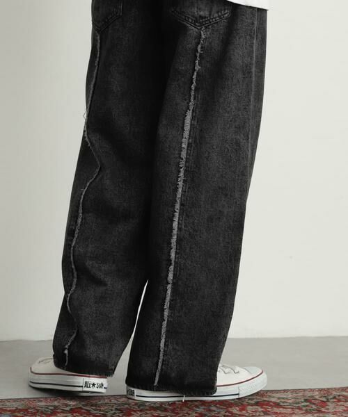 SENSE OF PLACE by URBAN RESEARCH / センスオブプレイス バイ アーバンリサーチ デニムパンツ | デニムフリンジパネルワイドパンツ | 詳細2